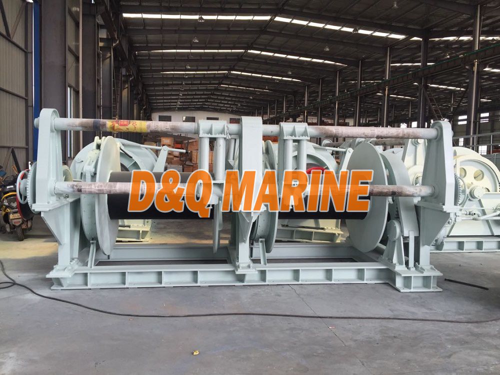 Hydraulic Double Drums Mooring Winch with 200kn pull