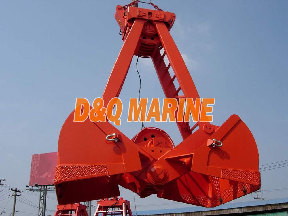 Four Rope Prevent Leakage Double Disc Grab Bucket