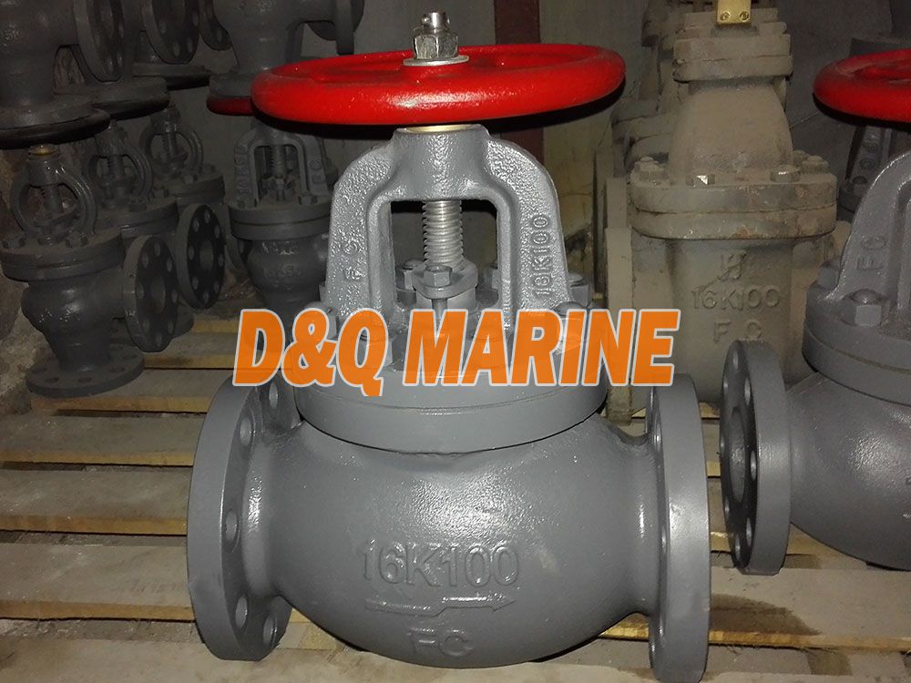 Marine Cast Iron 16K Screw Down Check Globe Valve JIS F7377