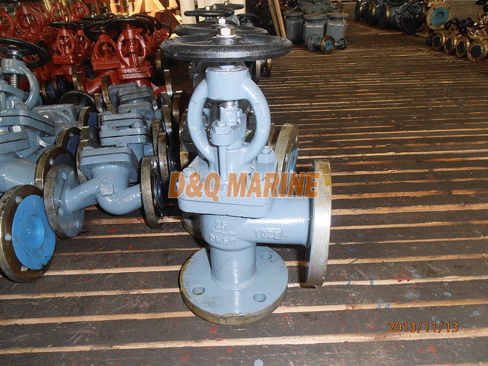 Marine Cast Steel Flanged Angle Valve GB/T584-2008 Type B/BS