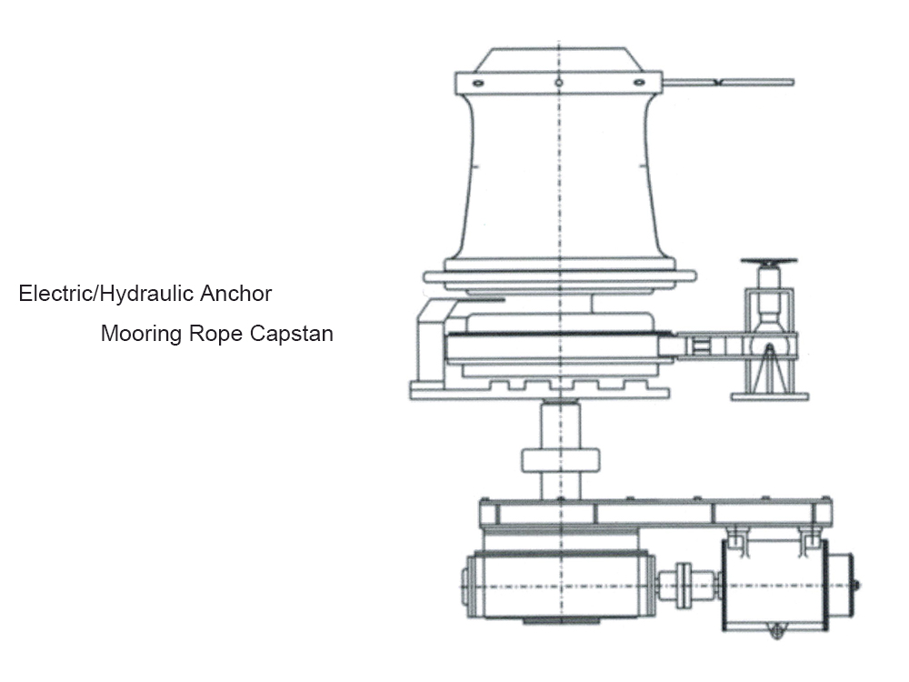 55.1KN Hydraulic Anchor Mooring Rope Capstan