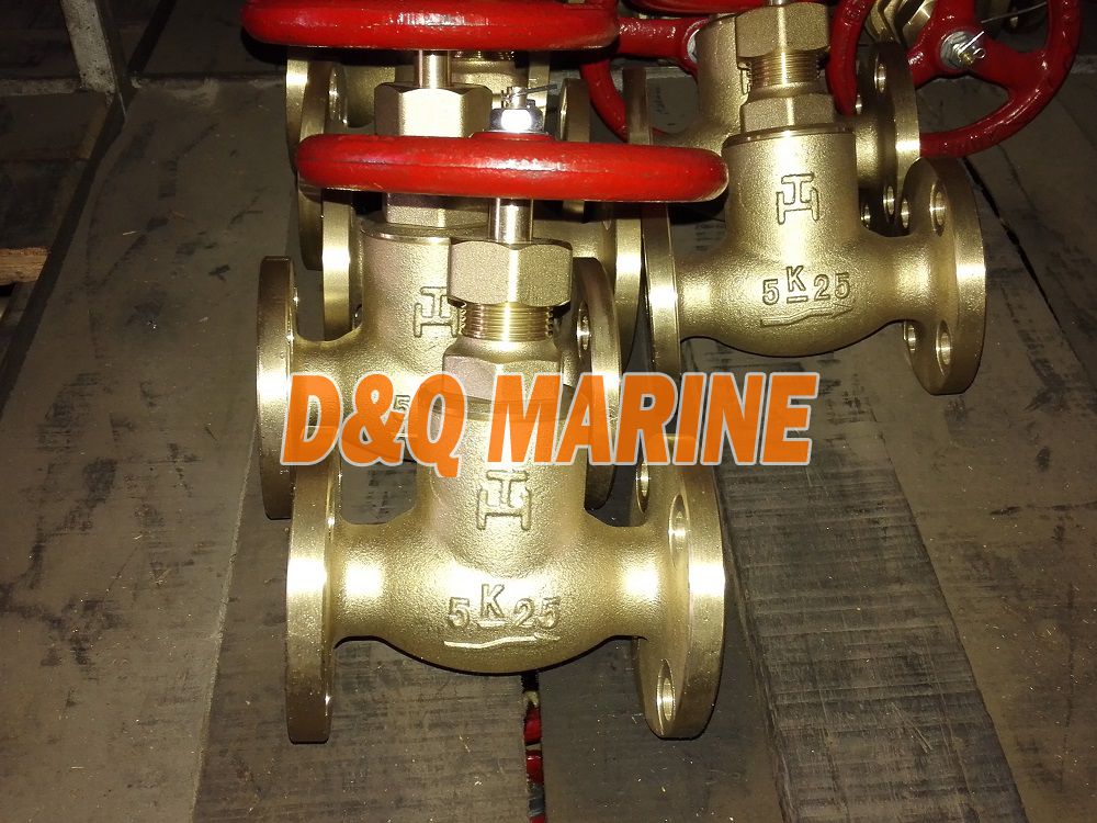 Marine Bronze/Brass Screw Down Check Globe Valve JIS F7351 5K