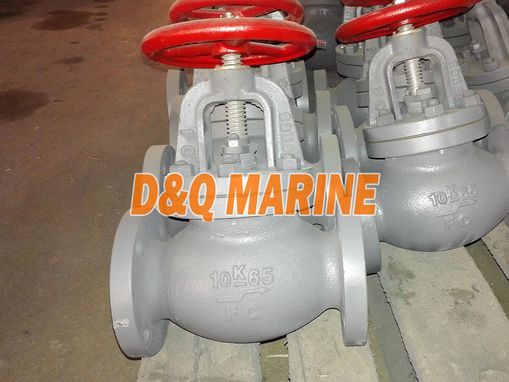 Marine Cast Iron 10K Screw Down Check Globe Valve JIS F7375