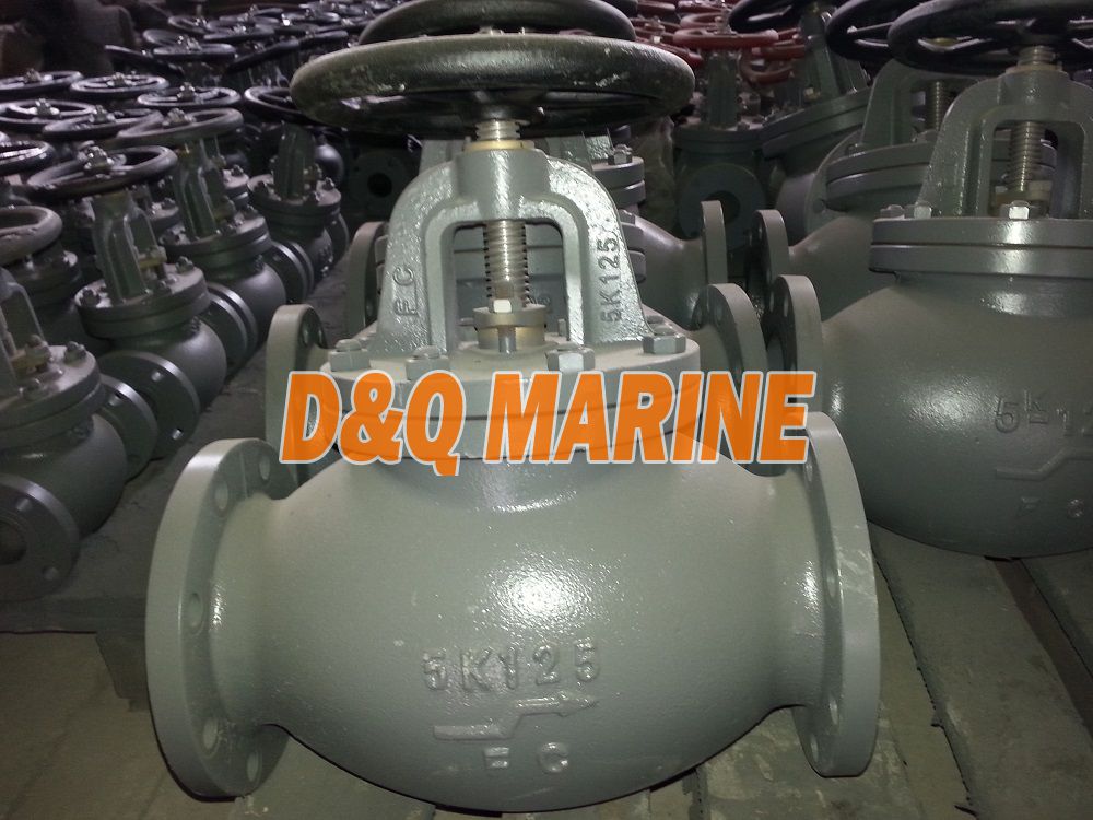 Marine Cast Iron Globe Valve JIS F7305 5K