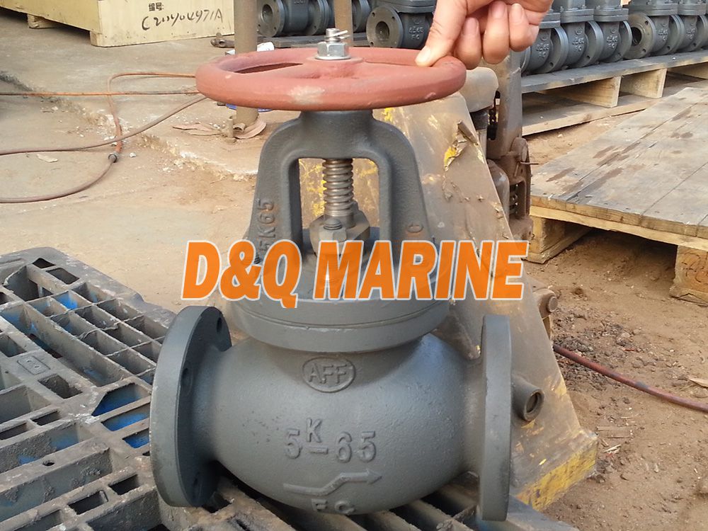 Marine Cast Iron Screw Down Check Globe Valve JIS F7353 5K