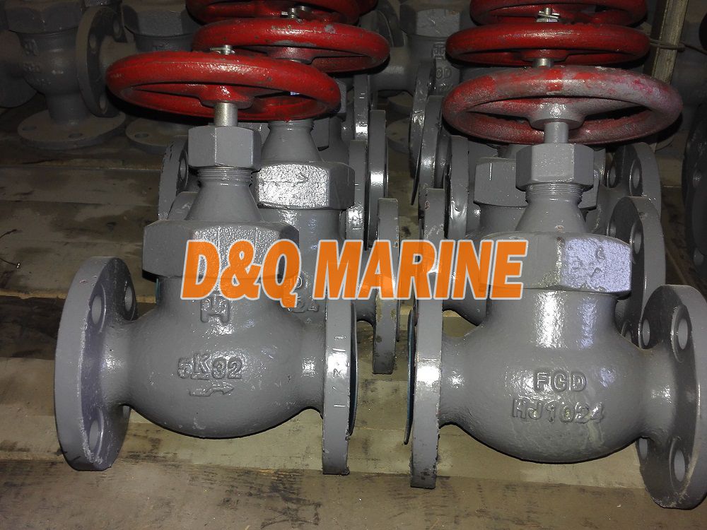 Marine Ductile Iron Globe Check Valve JIS F7321C 5K