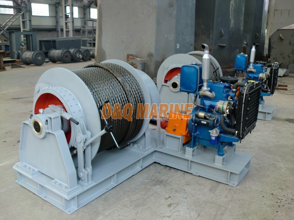 Diesel mooring winch