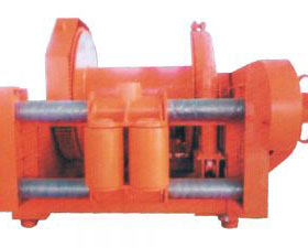 100T Waterfall type double drums hydraulic winch