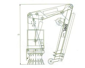 10T knuckle jib crane (cylinder luffing crane)