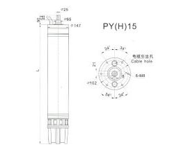 PY(H)15 Series water(seawater) submersible electric motors