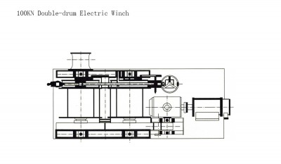 100KN Double-drum Electric Winch thumbnail 1