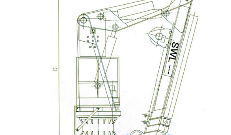 10T knuckle jib crane (cylinder luffing crane) - Image 1