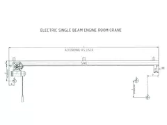 10t Electric Single Beam Engine Room Crane