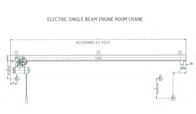 10t Electric Single Beam Engine Room Crane thumbnail 1