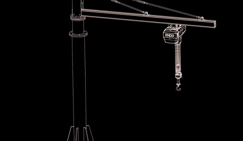 4m×4m Cantilever crane - Image 1