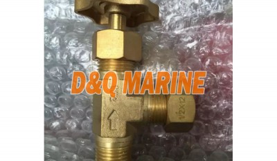 Brass Needle Angle Valve with Ring Joint Nut at Outlet thumbnail 1