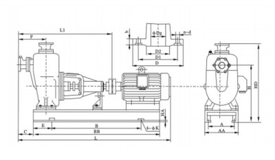 CWZ series horizontal centrifugal self-priming marine pumps thumbnail 1