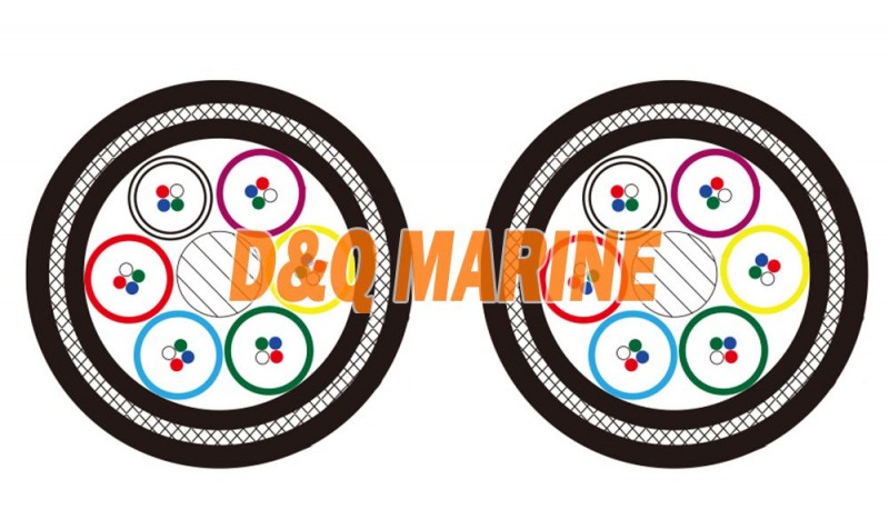 Flame Retardant Fiber Optic Cable F1 QFCI type-NEK 606 Marine Cable - Image 1