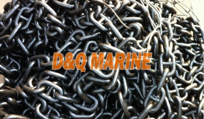 Grade 2 14mm Black Painted Stud Link Anchor Chain thumbnail 1