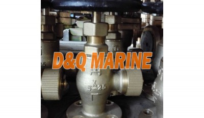 Marine Bronze/Brass Angle Hose Valve JIS F7334B 5K thumbnail 1