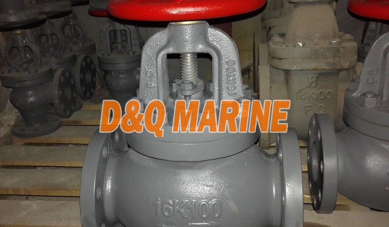 Marine Cast Iron 16K Screw Down Check Globe Valve JIS F7377 - Image 1