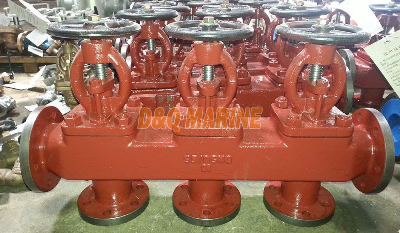 Marine Flanged Cast Iron Single Arrangement Suction Stop Check Box Valve GB/T1855-93 - Image 1