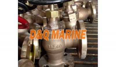 Marine Bronze/Brass Angle Valve JIS F7304 16K thumbnail 1