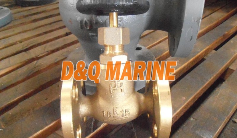 Marine Bronze/Brass Globe Valve JIS F7303 16K - Image 1