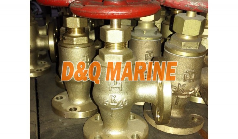 Marine Bronze/Brass Screw Down Check Angle Valve JIS F7352 5K - Image 1