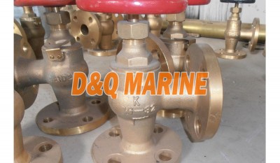 Marine Bronze/Brass Screw Down Check Angle Valve JIS F7410 16K thumbnail 1