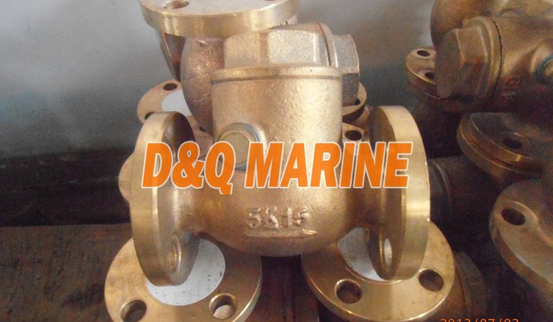 Marine Bronze/Brass Swing Check Valve JIS F7371 5K - Image 1