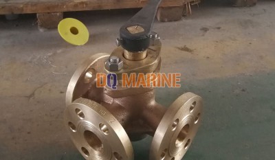 Marine Bronze Flanged 3 Way Valve thumbnail 1