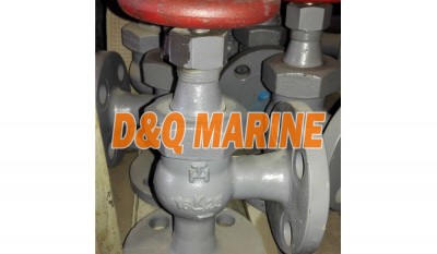 Marine Ductile Iron Angle Check Valve JIS F7324C 16K thumbnail 1