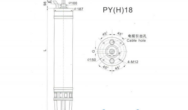 PY(H)18 Series water(seawater) submersible electric motors - Image 1