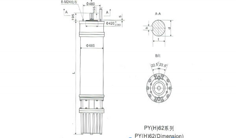 PY(H)62 Series water(seawater) submersible electric motors - Image 1