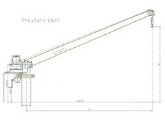 Pneumatic davit
