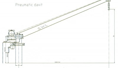 Pneumatic davit thumbnail 2