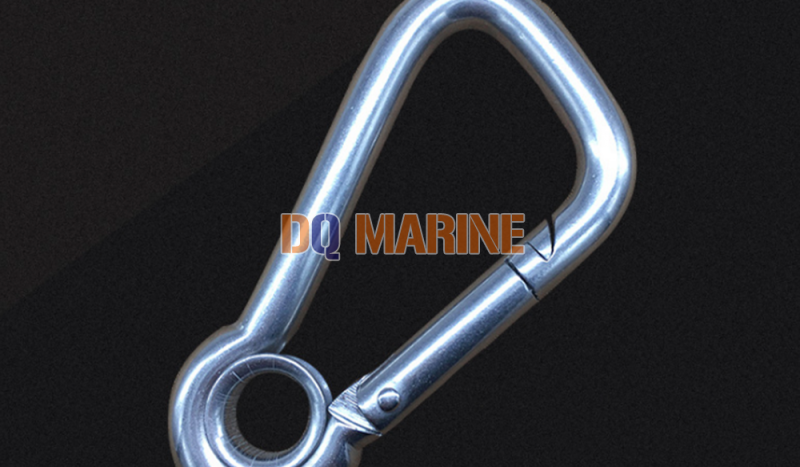Stainless Steel Angle Snap Hook with Eye - Image 1