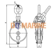 YB Series Marine Shackle Wire Rope Block