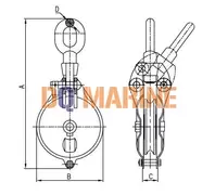 YB Series Marine Shackle Wire Rope Block