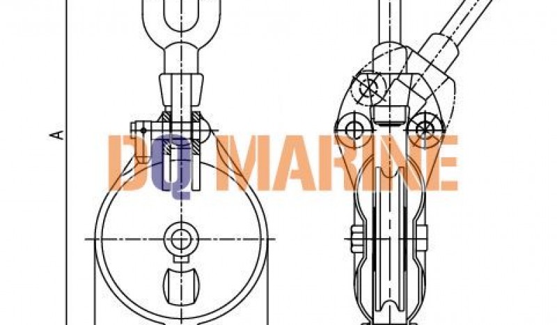 YB Series Marine Shackle Wire Rope Block - Image 1