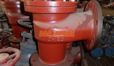 Marine Cast Iron Flanged Angle Check Valve GB/T592-93 Type B/BS thumbnail 1