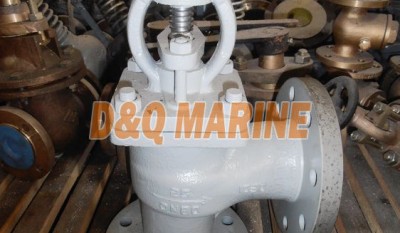 Marine Cast Steel Flanged Angle Check Valve GB/T585-2008 Type B/BS thumbnail 1