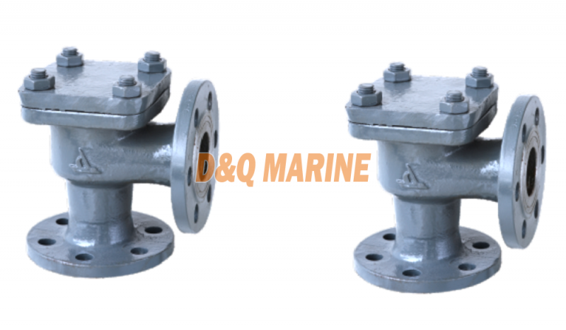 Marine Cast Steel Flanged Angle Check Valve GB/T586-93 Type B/BS - Image 1